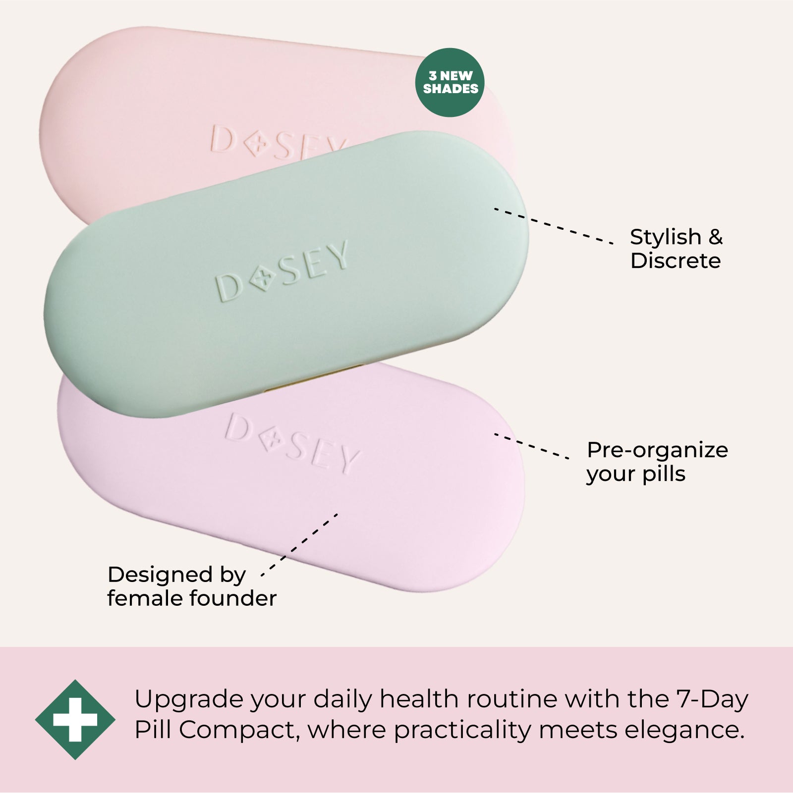 7-Day Pill Compact + Purse