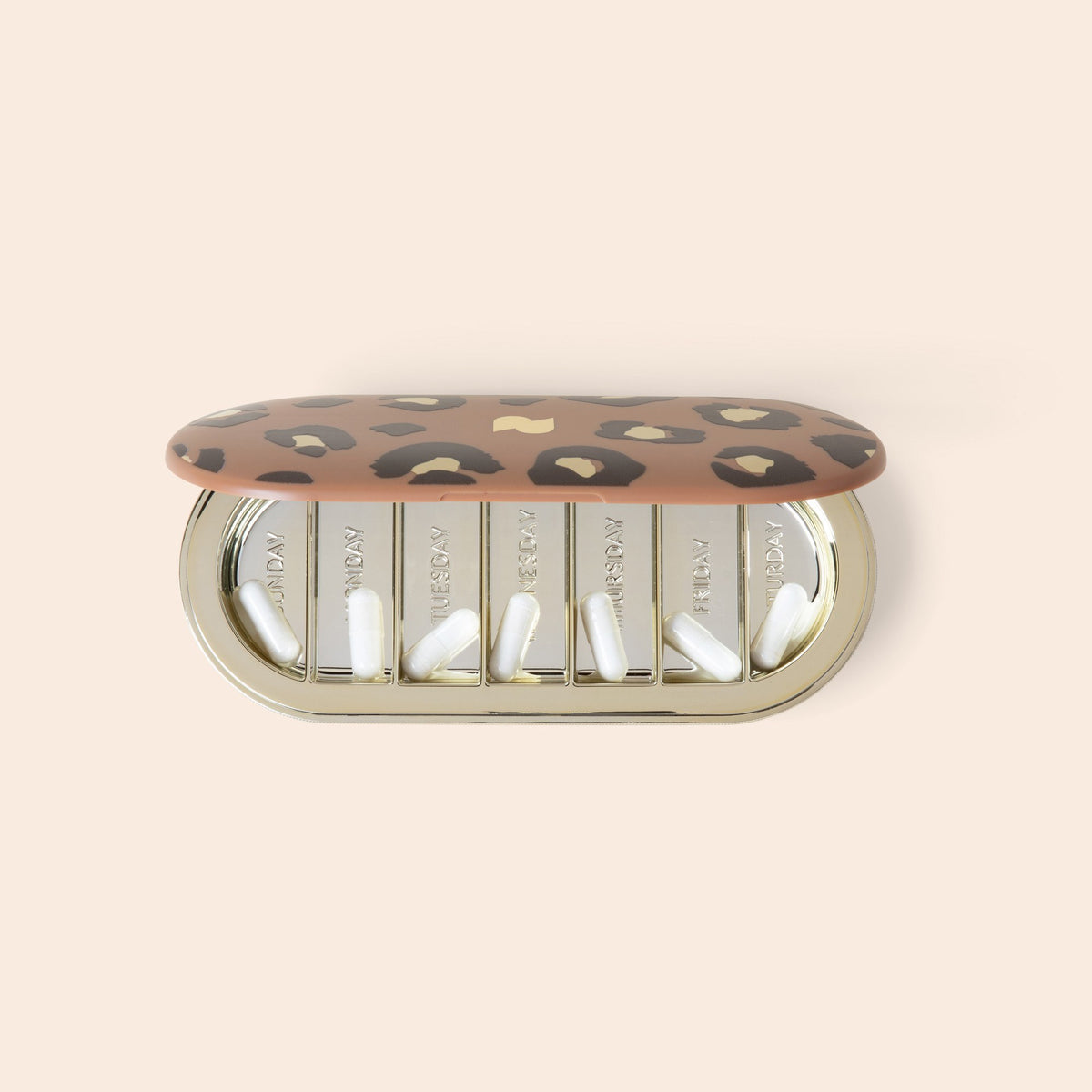 7-Day Pill Compact in Leopard